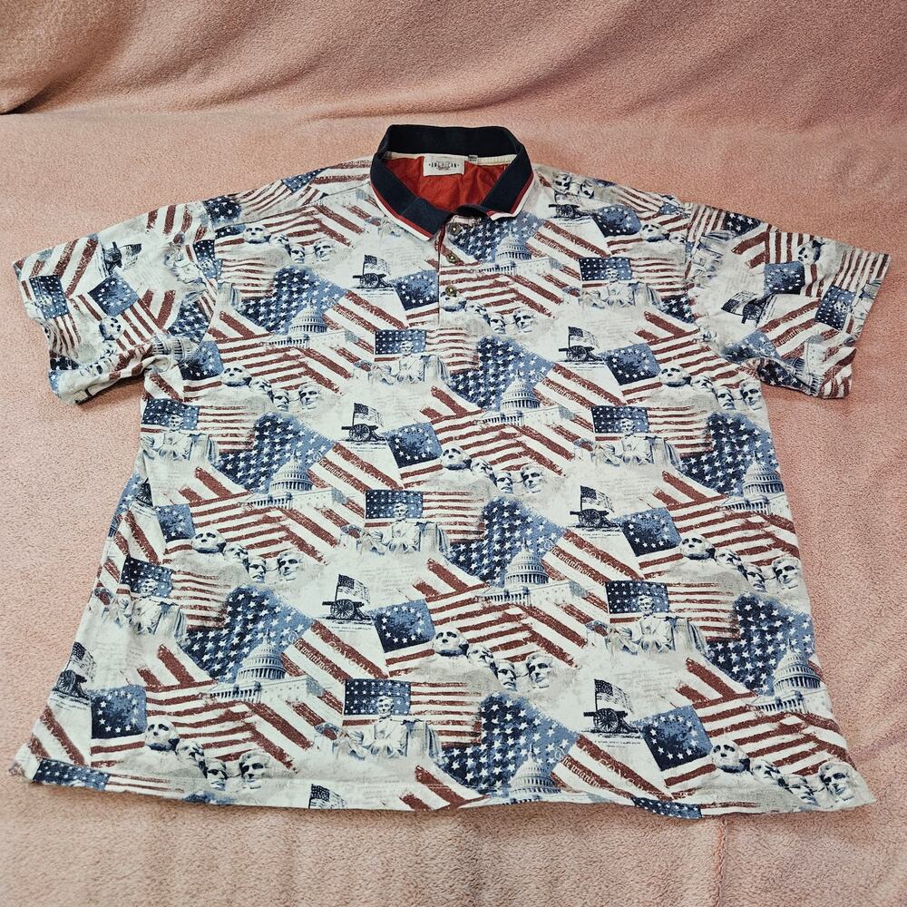 American Legacy Patriotic National Monuments All Over Print Polo Shirt